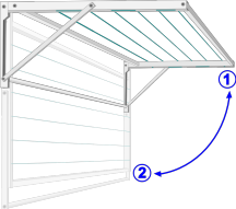 sklopný sušák na stěnu do koupelny